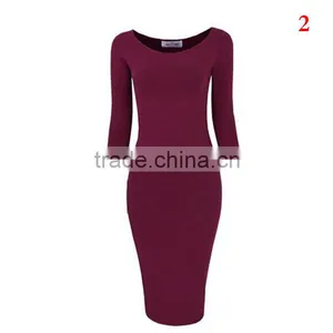 Bandage Women Bodycon Long Sleeve Evening Sexy Party Cocktail Pencil Mini Dress thumbnail-2
