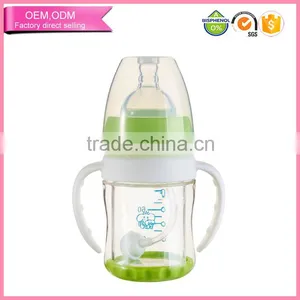 Babies Product Wide Neck Pyrex Glass Baby Feeder Bottles With Handle thumbnail-1