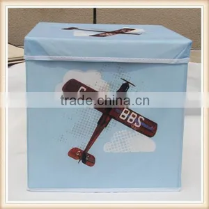 Airplane Printing Non Woven Collapsible Storage Box thumbnail-3