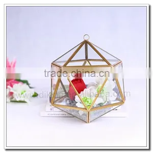 [] Small Decorative Glass Vase for Your Home Decoration or Wedding Table[] Brass Geometirc Modern Glass Vases for Wedding Tables thumbnail-6