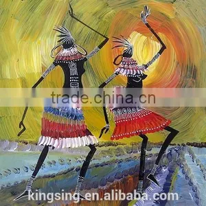 Hand Painted African Woman Portrait Oil Paintings 17694 thumbnail-2