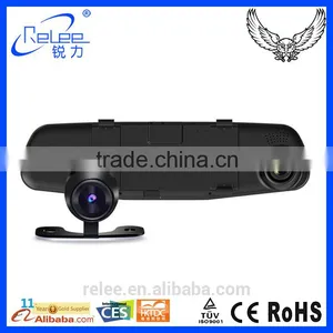 2016 Now Product Android 4.4 Smart Rearview Mirror Dual Car Dash Camera With GPS thumbnail-2