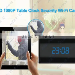 High-tech Multi-functional Item Integrating Spy Table Clock Camera Suppport External 64gb sd Card thumbnail-6