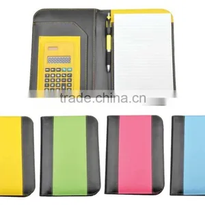 Hot Selling Waterproof Customized Color&size Leather Folder With Calculator thumbnail-4