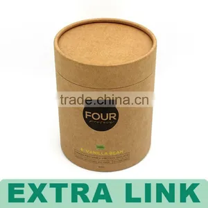Coffee Tea Cup Recycle Embossing Rigid Round Kraft Paper Cylinder Box thumbnail-4