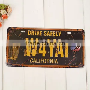 Vintage Souvenir Custom Car Logo 3d Embossed Car Number License Plate thumbnail-3