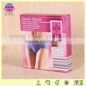 High Quality Flat Pack Women Underwear Packaging Box Design thumbnail-1