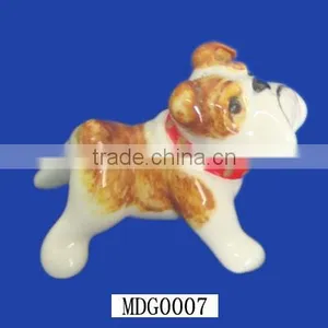 Hand Made Vintage Ceramic Dog Figurine Bulldog thumbnail-1