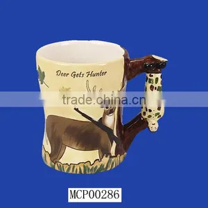 Deer Gets Hunter Ceramic Now Designs Coffee Mug thumbnail-1