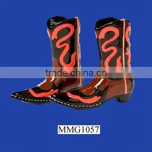 Antique Cowboy Boot Shape Decorative Custom Salt and Pepper Shakers thumbnail-1