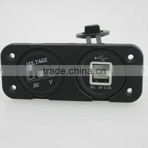 Black White Battery Waterproof Voltage Meter for Car Marine Truck thumbnail-3