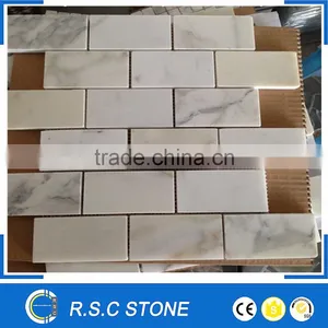 High Quality Carrara White Marble Mosaic Tile 30x30 thumbnail-1