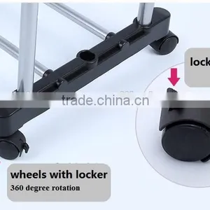 Double Rail Adjustable Portable Clothes Hanger Garment Rack Premium Heavy Duty thumbnail-5