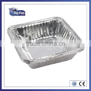 Rectangle Disposable Foil Container Type Aluminum Foil Plate for Food Cooking for Take Away thumbnail-1