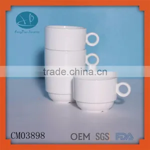 Stackable Espresso Cup,custom Ceramic Coffee Cup for Sale, Coffee Mug Stacking Mug thumbnail-1
