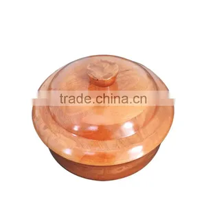 High Quality Best Selling Eco Friendly Natural Rubberwood Bowl From Viet Nam thumbnail-1