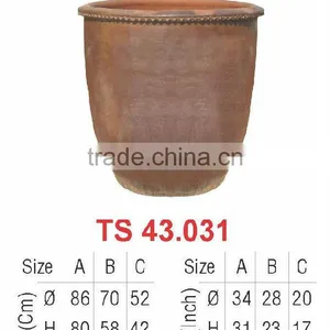Vietnam Ceramic Outdoor Rustic Flower Pots thumbnail-1