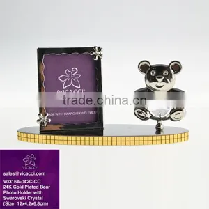 Latest Lovely Gold Plated Bear Photo Frame for Baby Gifts thumbnail-1