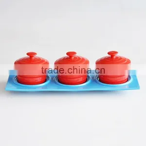 Ceramic Condiment Dispenser, Ceramic Condiment Server, Ceramic Condiment Set thumbnail-4