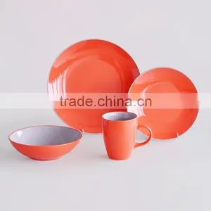 16pcs Solid Color Dinnerware Set, Cereamic Dinner Set thumbnail-1