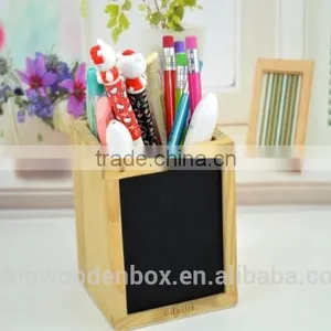 Wooden Pen Container With Blackboard thumbnail-1