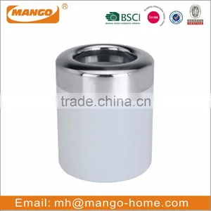 Round Metal Table Mini Trash Can thumbnail-1