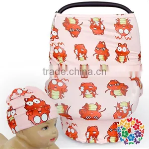 Cartoon Crawfish Print Stitch Stretch Baby Car Seat Cover thumbnail-1