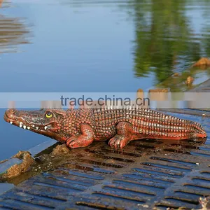 Wholesale Outdoor Garden Decoration Promotion Life Size Crocodile Fiberglass Animals for Sale thumbnail-4