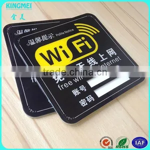 KM-FP14 High Quality Square Plastic Acrylic Warning Board for Wifi Sign thumbnail-2