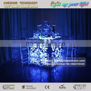 Folding Led Wedding Table With Lasering Pattern thumbnail-3
