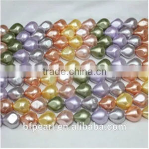 12-15mm Faceted Teardrop Shell Pearls Loose Strands for Sale thumbnail-1