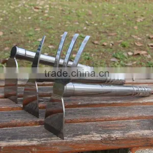 High Grade Stainless Steel Double Use Small Garden Hoe and Rake thumbnail-4