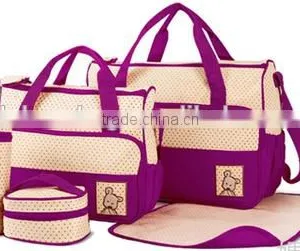 Wholesale Durable 5pc Set Baby Diaper Bag With Polyester thumbnail-3