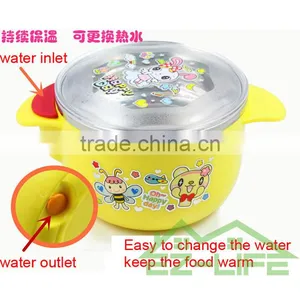 Creative Baby Dinnerware 500ML Stainless Steel Kids Food Thermal Sockproof Feeding Bowls thumbnail-4