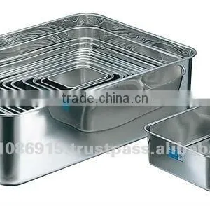 SUS304 Durable Deep Food Container Small Kitchen Utensils Japanese Kaku Vat Rectangular Vat thumbnail-1