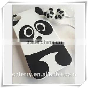Lovely Panda Style Phone Case and Earphone Set thumbnail-1