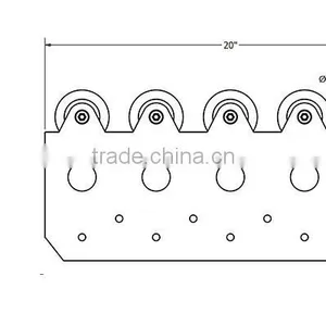 Hot Sale High Quality TSQ04D Flat Track Double Sliding Barn Door Hard thumbnail-5