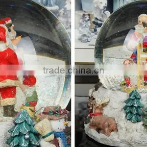 Resin Christmas Snow Globe Musical Snow Globe for Christmas Decoration thumbnail-2