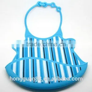 1pc New Kid Infant Baby Washable Silicone Feeding Bib Cute Cartoon Patterns Bib thumbnail-1