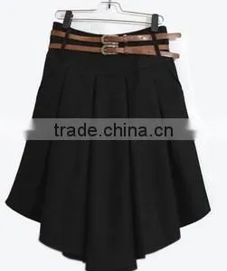 New Arrival Autumn Winter Spring Wool Skirt for Women Plus Size Mid Long Skirt High Waist Pleated Skirts thumbnail-3