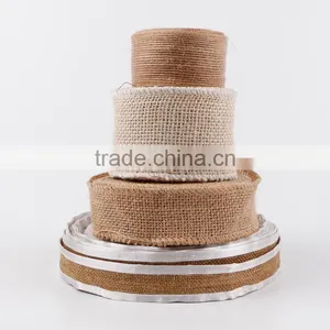 Cheap 25mm Wired Burlap Ribbon thumbnail-2