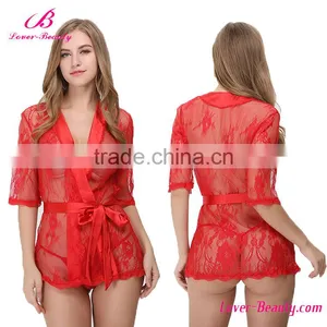 New Arrival Teen Girls Sexy Women See Through Silk Lingerie thumbnail-1