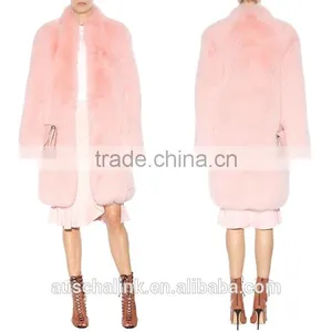 2016 Best Selling Winter Women Pink Sexy Fox Fur Coat OEM Service thumbnail-5
