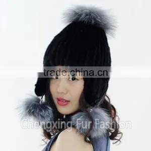 CX-C-42B Wholesale Genuine Mink Fur Cap 2016 Fashion Hat Custom Hats Women thumbnail-4