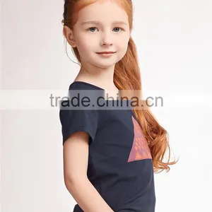 Custom Graphic Printing Cheap Children Online Sale Girls t Shirt Suit Dress thumbnail-5