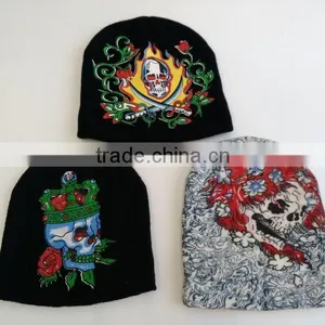 Cold Weather Print Acrylic Knitted Beanie Hat thumbnail-5