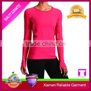 Wholesale Compression Plain Modal Cotton Spandex Women's t Shirt Gym Clothing for Yopa Wear thumbnail-3