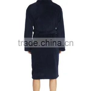 Long Sleeves Plain Warm Men Fleece Pyjamas thumbnail-3