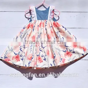 Children Frocks Designs Easter Dress Summer Boutique Girl Clothing Floral Dress thumbnail-1