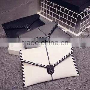 DY0136Z Europea Fashion Ladies pu Leather Knitted Clutch Bag thumbnail-1